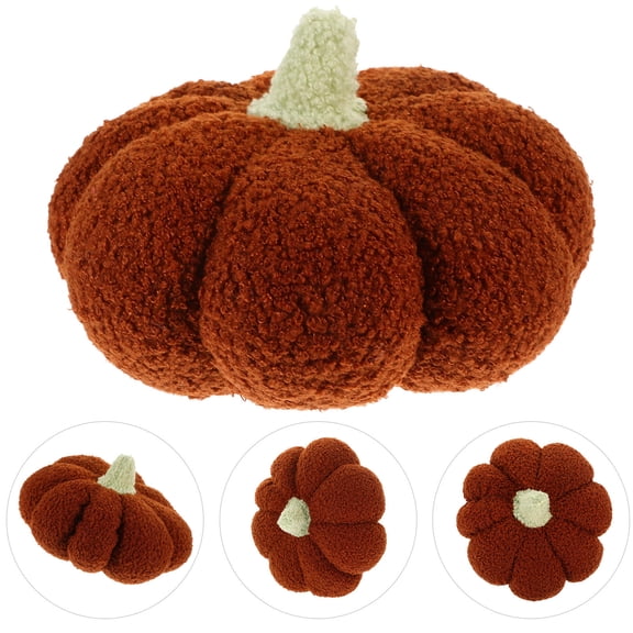 OFFIGAM Soft Light Brown Pumpkin Throw Pillow, Cozy Sofa Decor for Fall, & Thanksgiving Party Decoration