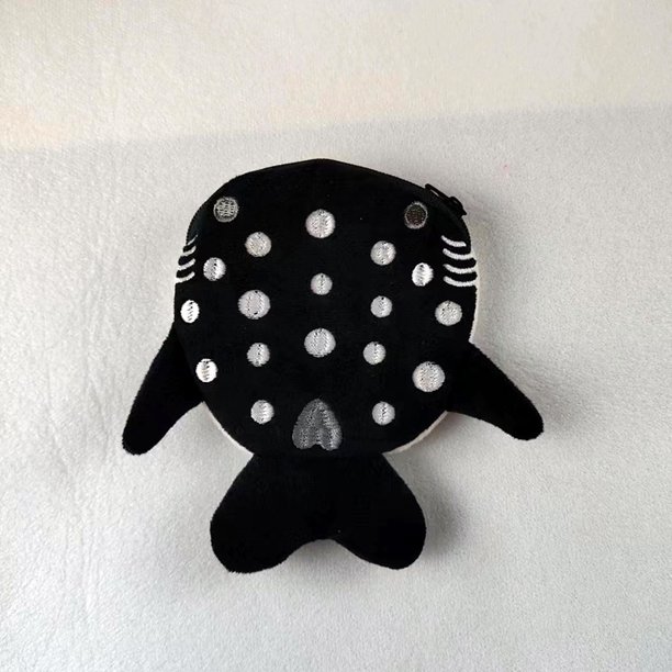 Monedero de tiburón de dibujos animados para niños, bolsa de peluche con cremallera, embalaje de cable de datos, colgante de joyería, pequeños regalos