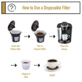 thumbnail image 2 of 100 Disposable Paper Coffee Filters for Keurig 1.0 2.0 Compatible Single Use K-Cup Pods - 100 Pack, 2 of 6