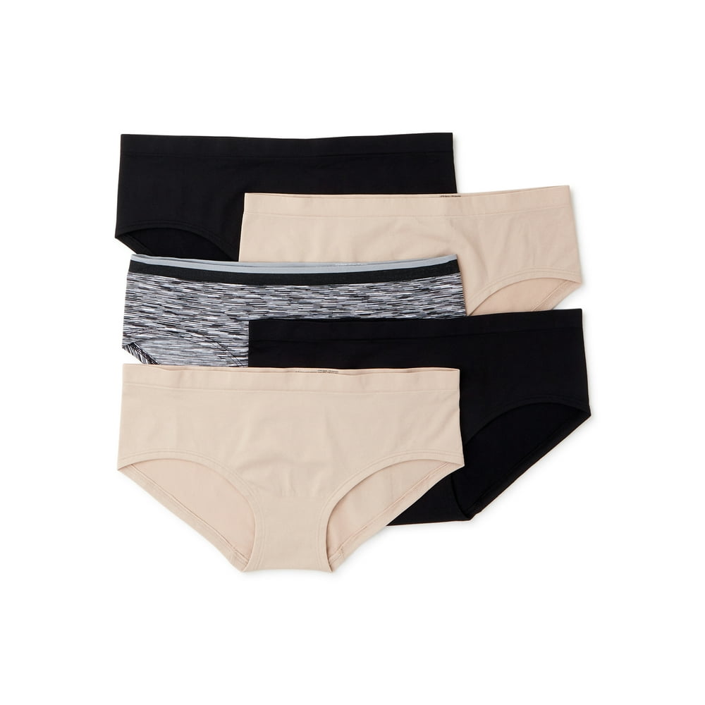 No Boundaries No Boundaries Women's Seamless Hipster Panties, 5Pack