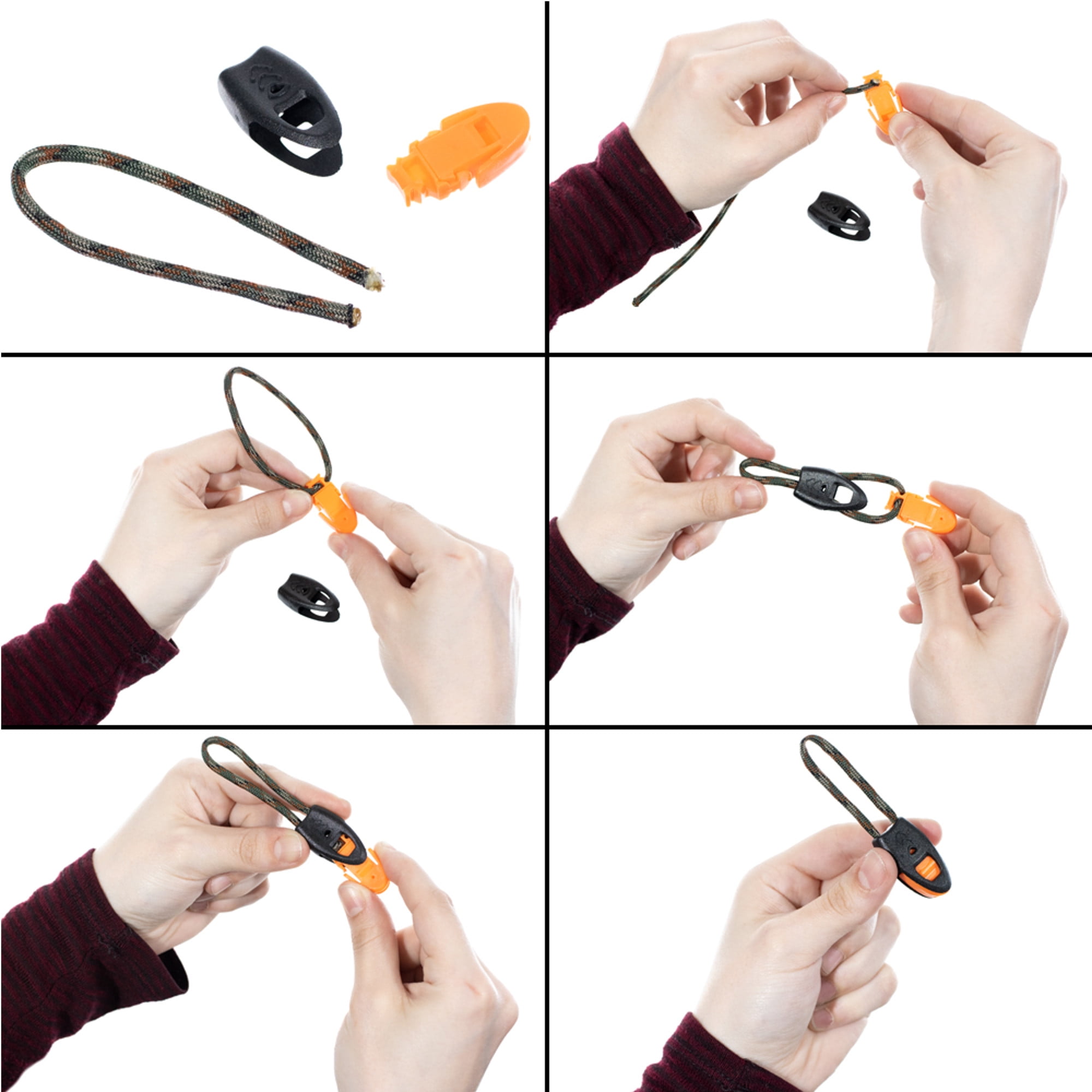 AeroWave Cord End Zipper Pull Whistles