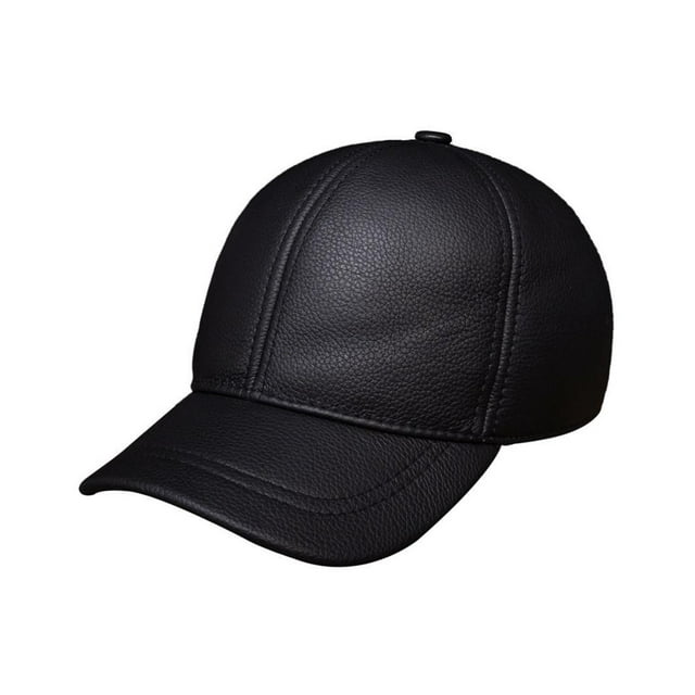 Men's Genuine Leather Baseball Cap Hat Sp-ring Warm Trucker Driving Hun-ting Caps Hats ,Classic Design