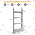thumbnail image 3 of GVN 4-Tier Bookshelf with 2 Anti-Tipping Kits for Books and Magazines-Gray, Toy Organizers and Storage for Kids, Boys, Girls, Nursery, 3 of 8