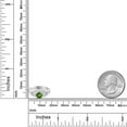 thumbnail image 4 of Gem Stone King 10K White Gold Green Chrome Diopside White Moissanite and White Lab Grown Diamond 5 Stone Bridal Engagement Wedding Ring Set for Women (0.81 Cttw, Round: 5MM and 3MM, Size 9), 4 of 6