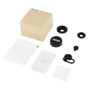 OUTAD 120掳 Wide Angle/Micro Lens 2 in 1 for Clip-on Cell Phone Camera Lenses Kit for Samsung for Android SmartphonesBlack
