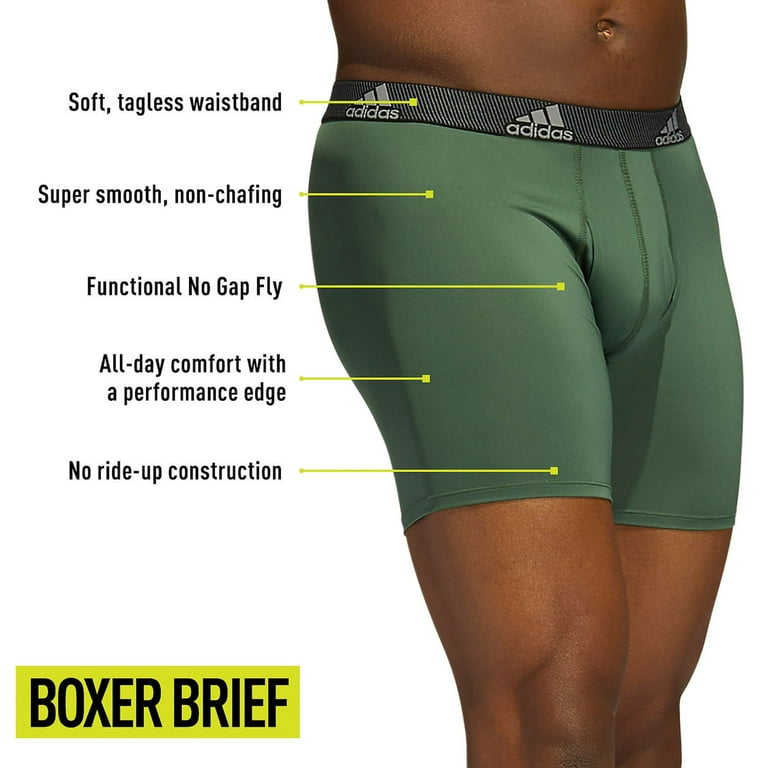 Adidas Performance Underwear Mens L/Long Black Stretch Boxer Adidas Performance Underwear Mens L/Long Black Stretch Boxer
