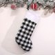 thumbnail image 3 of 2026 Pieces Christmas Decorations Black and White Lattice Plush Christmas Socks Hanging Candy Gifts, 3 of 5