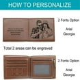 thumbnail image 5 of Personalized Leather Wallet, Engraved Photo Short Purse, Custom Folding Wallet Gifts for Him Men, 5 of 6