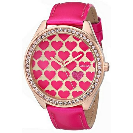 GUESS Women's Heart Pink Analog Watch U0535L1