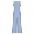 thumbnail image 6 of Idoravan Women Sets Clothing 2PC Fashion Womens Round Neck Solid Sleeveless Blouse +Loose Pockets Pants Sets, 6 of 8