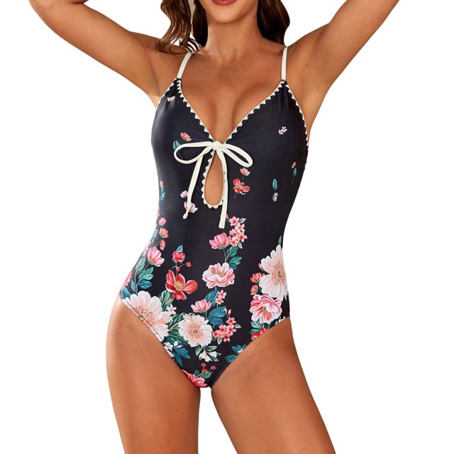 MHFRRA Maillots de Bain Femme Décontracté Imprimé Fleur S