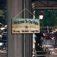 thumbnail image 3 of Letrero de madera para patio exterior MOUNTWOLF, 15 x 30 cm, Welcome, 3 of 6