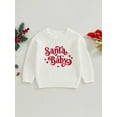 thumbnail image 2 of Toddler Baby Boy Girl Christmas Knit Sweater Letter Embroidery Long Sleeve Sweater Pullover Warm Fall Winter Top Clothes, 2 of 8