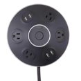 thumbnail image 1 of Globe Electric 264385 4 Outlet USB Surge Protector, Black, 1 of 3