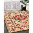 thumbnail image 3 of Ahgly Company Machine Washable Indoor Round Traditional Chestnut Red Area Rugs, 4' Round, 3 of 7