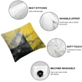 thumbnail image 4 of Acheng  Grey and Yellow Throw Pillow Cushion Cover Set of 2, Street Art Modern Grunge Abstract Design Squares, Decorative Square Accent Pillow Case, Charcoal Yellow White, 4 of 6