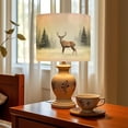 thumbnail image 6 of Snow Linen Drum Lampshades Winter Snowy Woodland Reindeer Snowy Forest Mountain White 13"x13"x10" Light Shade for Table Lamps Floor Lamps Drum Lamp Shades Lampshade Replacement Assembly Required, 6 of 8
