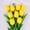 Yellow, variant on Artificial Tulip Bouquet, Elegant Home Decor Flowers, Lifelike Floral Bouquet, Realistic Tulip Flower Decorative Centerpiece for Living Room and Dining Table, Pink 13.4 In (1Pcs)