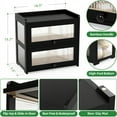 thumbnail image 2 of Extra Large Bamboo Bread Box for Kitchen Counter, Double Layer Bread Storage Container Farmhouse Bread Box with 4 Sides Transparency, Breadbox Bin Holder for Homemade Bread, Black, 2 of 14