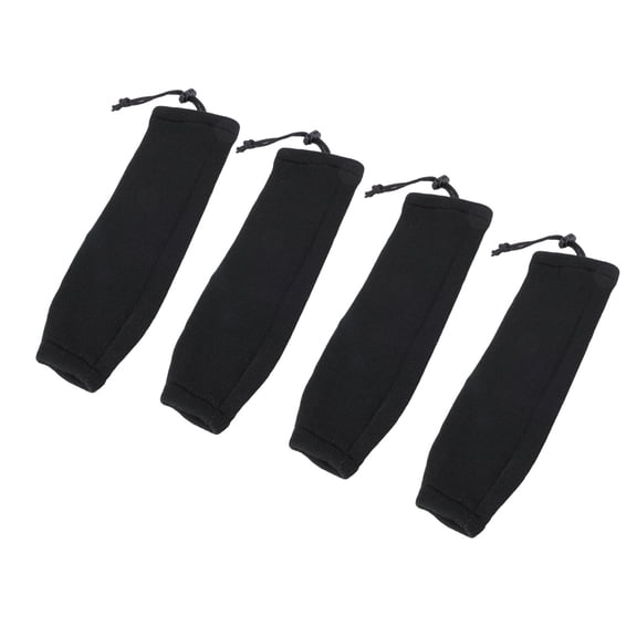Elastic Boat Fender Covers for Marine Bumper Protection Knitted Yacht Buffer Sleeves Fits Twin Eye Center Rope Tube Style, 5.91 x 20.08 inches / 15 x 51 cm, Black, 4 Pack