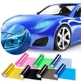 thumbnail image 5 of hengsof 30 X100cm Car Headlight Tint Film,Multifunctional Fog Light/Taillight Tint Film,Stretchable+Cuttable Vinyl Wrap Protector,Non-Marking Self-Adhesive Car Decals Decor, 5 of 6