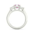 thumbnail image 5 of HeartsAndYou 5ct Princess Cut Natural Sapphire Moissanite Accent Ring 14k SOLID White Gold, 5 of 9