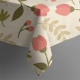 thumbnail image 4 of Floral 42" Square Waterproof Tablecloth, Floral Print Polyester Table Cover, 4 of 6