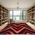 thumbnail image 2 of ODIKA 4'x6' Machine Washable Non-Slip Area Rug, Geometric Red High Traffic Rug, Red, 1295378, 2 of 7