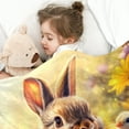 thumbnail image 6 of JML Fleece Throw Blanket for Easter - Soft Rabbit & Eggs Printed Throw Blanket, Fuzzy Blankets & Throws 40x50 Inches, 6 of 8