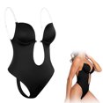 thumbnail image 1 of Sujetador moldeador de cuerpo con espalda descubierta para mujer, ropa interior moldeadora, Body con escote en V profundo, monos completos sexis con Tanga sin costuras, 1 of 8