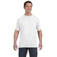 thumbnail image 4 of Hanes 5590 Tagless Pocket T-Shirt Size Large, White, 4 of 7
