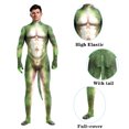 thumbnail image 3 of Trajes de Halloween de Zawaland Zentai con cola de animal Husky zorro lobo estampado Catsuit disfraces traje de cobertura completa Cosplay Petsuit, 3 of 5