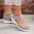 thumbnail image 5 of Pandaie Walking Sandals Women Arch Support Hiking Sport Shoes Mesh Breathable Athletic Memory Foam Summer Slip on Sneakers Grey Size 9.5, 5 of 9