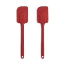 Mrs. Anderson’s Baking Silicone Spatula, Flexible and Non-Stick, Red, Set of 2