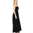 thumbnail image 2 of HAPPY BAY Women's Beach Summer Solid Smocked Top Maxi Evening Slit Dress Casual Strapless Tube Dresses for Women One Size Black, Solid, 2 of 3