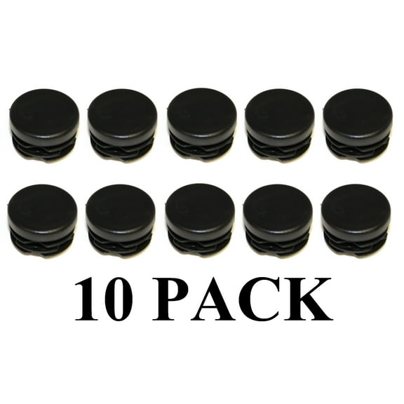 10 Pack Black 1" Round Tubing Plastic Hole Plug End Cap, 1 inch OD Tube Pipe Cover Plug, Heavy Duty Plastic Plug Cap Insert