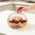 thumbnail image 5 of Clear Candy Bowl with Secure Lid, Large Transparent Fruit Serving Bowl, Food Grade Storage Container for Snacks, Cookie, Coffee Table Home Decor, 5 of 6