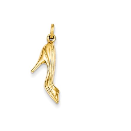 Golf Shoe Charm - 14k Yellow Gold High Heel Shoe Pendant Charm Necklace Gifts For Women For Her