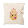 thumbnail image 2 of CafePress - June Baby Maternity Tote Bag - Unisex Canvas Tote Bag, Beige, 1-Piece, 2 of 7