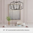 thumbnail image 5 of Hunter - Zoanne 6-light Matte Black, Large Chandelier, Dimmable, Modern Style, Geometric Shaped, for Bedrooms, Dining, Living Rooms - 45242, 5 of 7