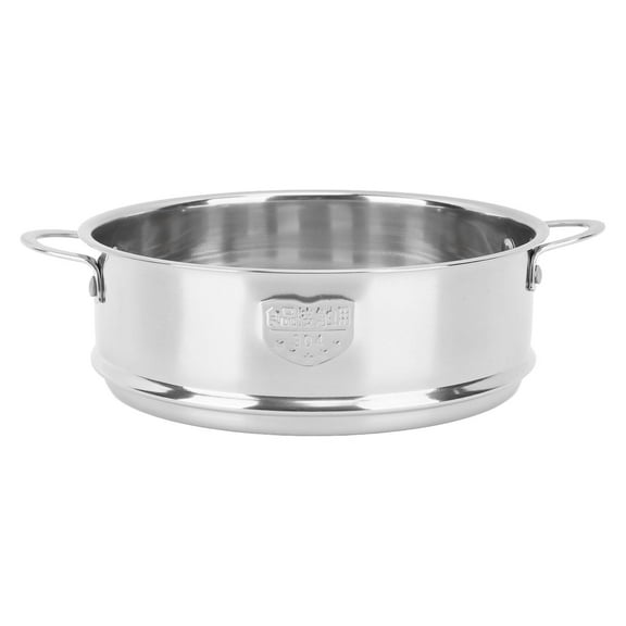 Double Handle Stainless Steel Steam Basket, 304 Food-Grade Steamer Rack with Draining Net - Silver
