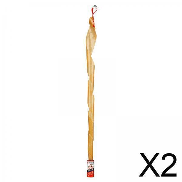 2 tiras adhesivas para moscas, cinta adhesiva para interiores, exteriores y ventanas tira colgante enrollada con gancho y lazo rojo en la parte superior, base con etiqueta visible y papel matamoscas adhesivo; paquete de 2 para colgar en garajes, cobertizos o ventanas.