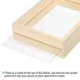 thumbnail image 4 of Uxcell Fit 4x6 inch Wood Picture Frames 2 Pack Double Sided Acrylic Plant Specimens Frame Natural Color, 4 of 5