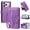 Purple, variant on Case For iPhone 17 Pro Butterfly Flower Multi-card Holder Zipper Wallet With Lanyard Magnetic Clasp Flip Stand Leather Phone Case,Black,For iPhone 17 Pro
