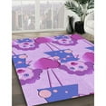 thumbnail image 3 of Ahgly Company Machine Washable Indoor Rectangle Transitional Mauve Purple Area Rugs, 2' x 4', 3 of 7