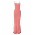 thumbnail image 2 of Vestido Largo Con Cola De Pez Vestido ajustado sin espalda Estilo de salón sexy Traje diario de color sólido (Rosa S) Kuymtek para Mujer Rosa T L, 2 of 9