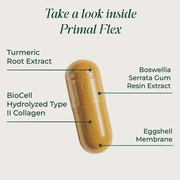 Primal Harvest Primal Flex Joint Support: BioCell Collagen®، الكركم والبوزويليا لراحة المفاصل (60 قيراط)