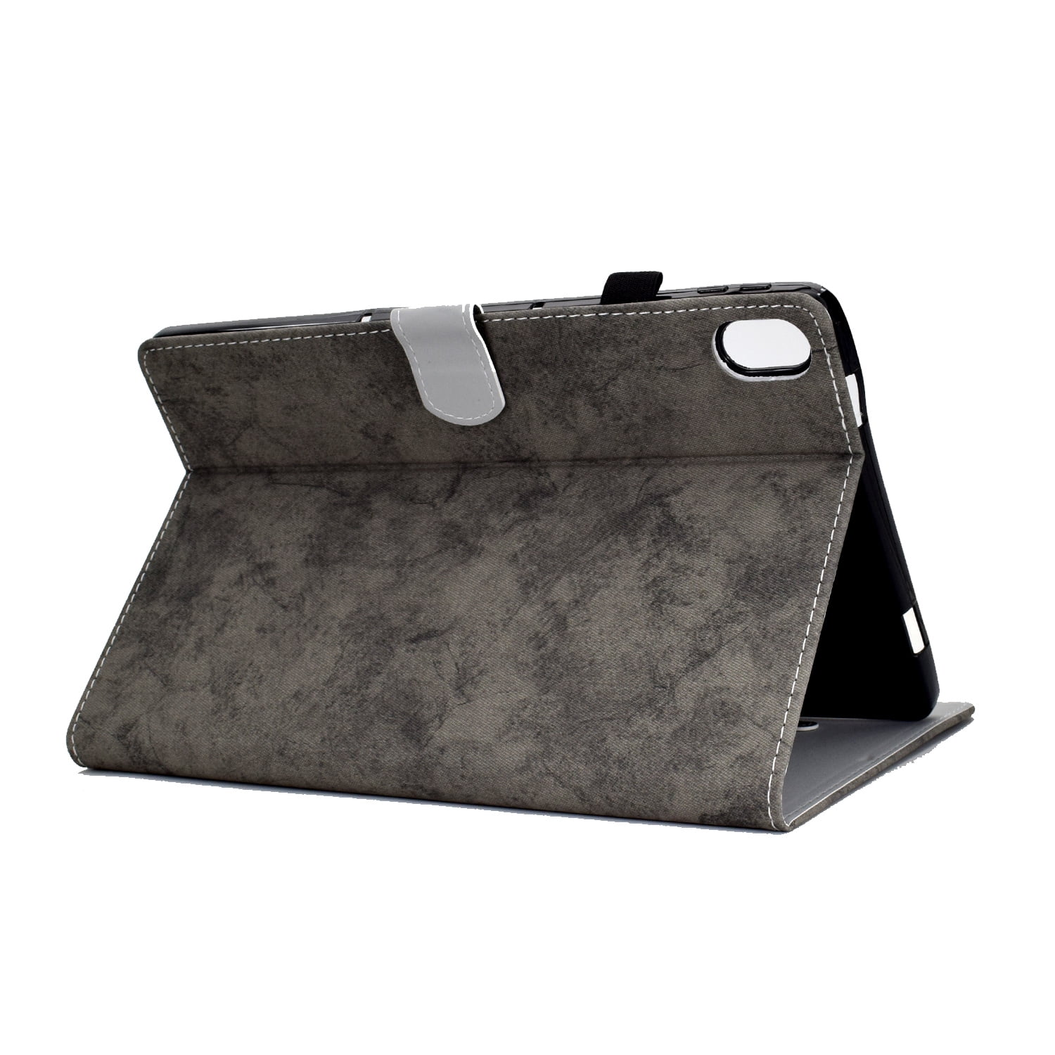 Dteck for New iPad 10th Generation Case 10.9 Inch 2022, Premium Leather Business Folio Stand Cover with Built-in Apple Pencil Holder - Auto Wake/Sleep and Multiple Viewing Angles, Gray