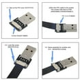 thumbnail image 4 of Xiwai Down Angled USB 2.0 Type-A Male to Female Extension Data Flat Slim FPC Cable for FPV and Disk and Scanner and Printer, 4 of 7