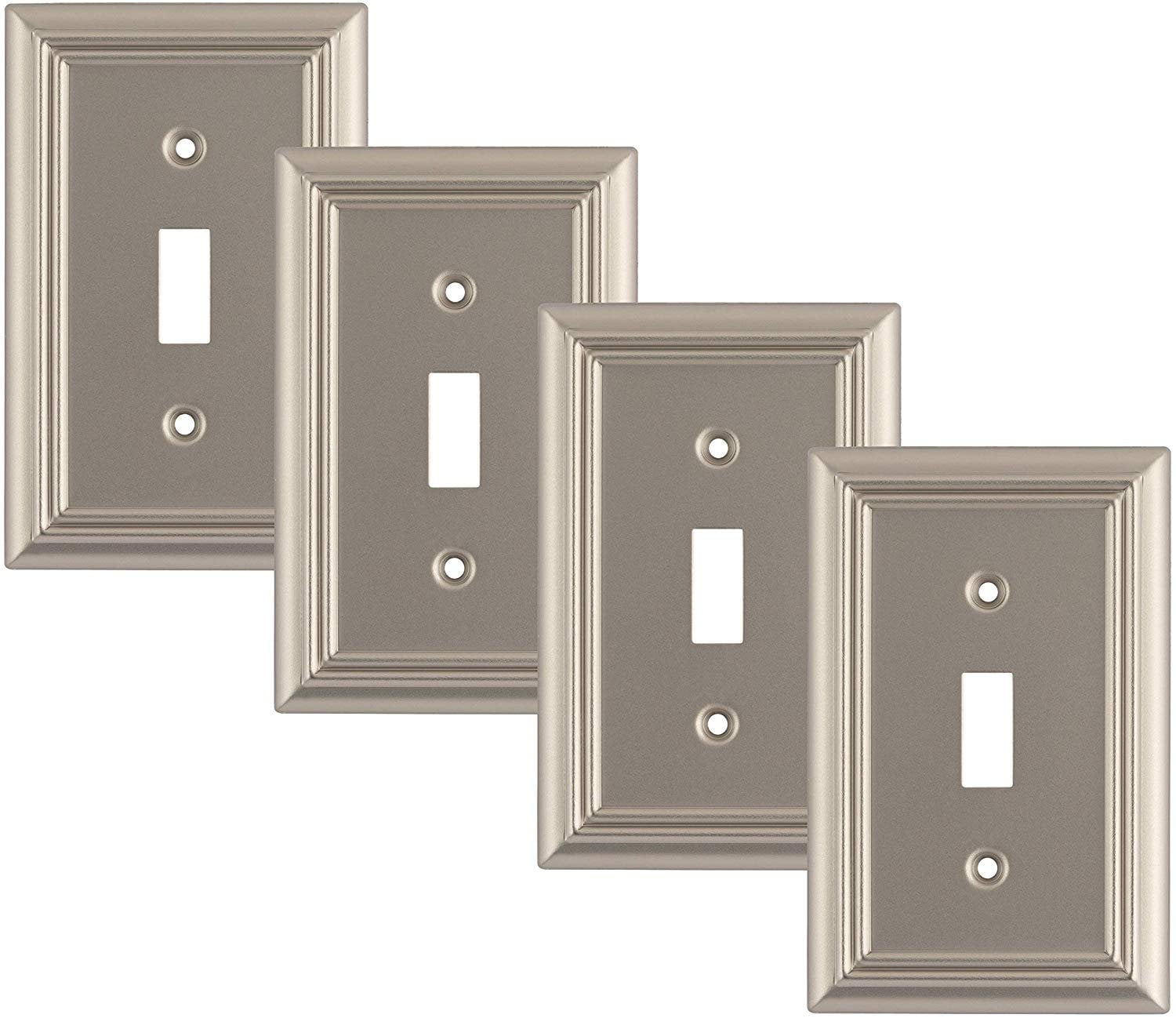 Pack of 4 Wall Plate Outlet Switch Covers by SleekLighting | Decorative